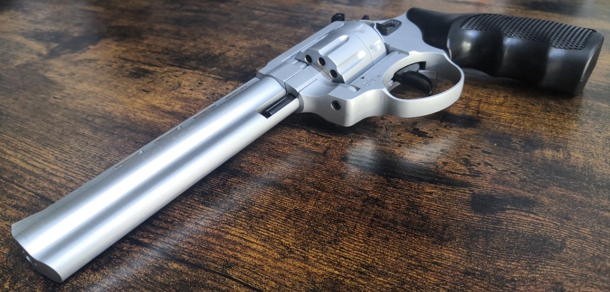 Flobert revolver ATAK Arms /6"/ nikl mat. cal. 6mm + pouzdro